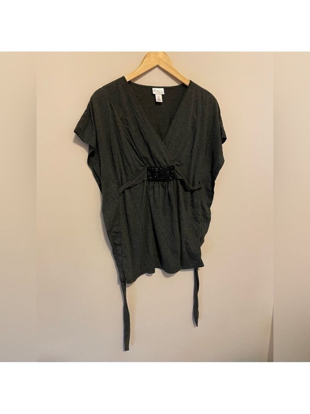 Motherhood Maternity Blouse Butterfly Sleeves Small